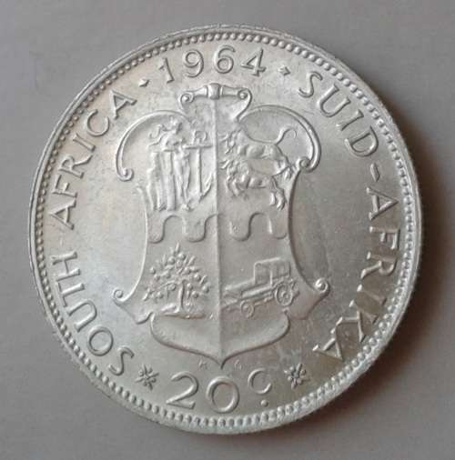 Nice uncirculated 1964 Republic silver 20c