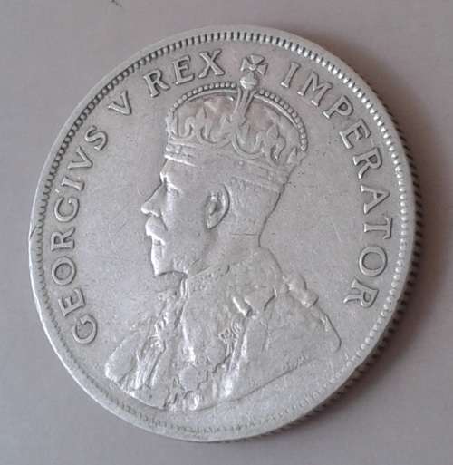 Scarce 1930 Union silver 2 Shillings in VF