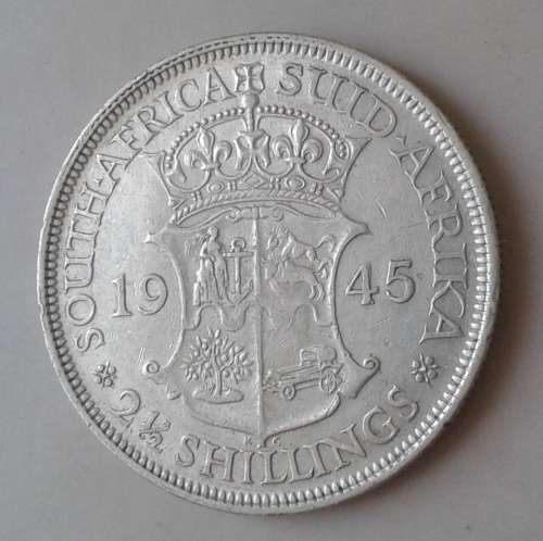 Nice 1945 Union silver 2 1/2 Shillings in VF