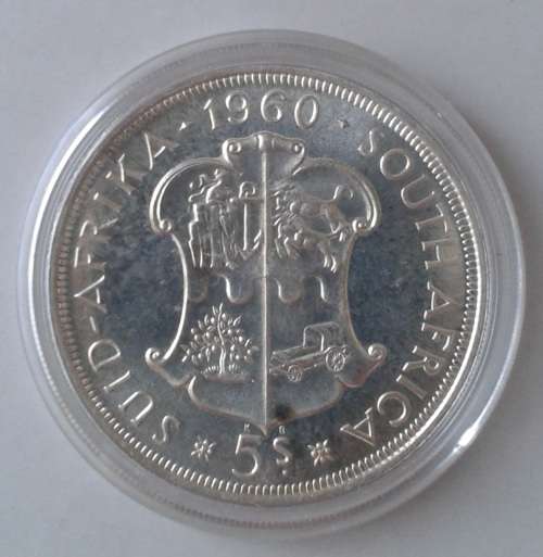 Encapsulated 1960 union silver 5 Shillings (Proof-like)