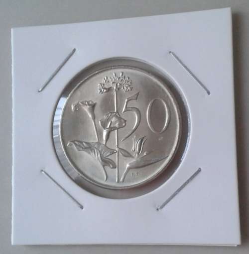 1982 Uncirculated nickel 50c (Pres.Vorster)