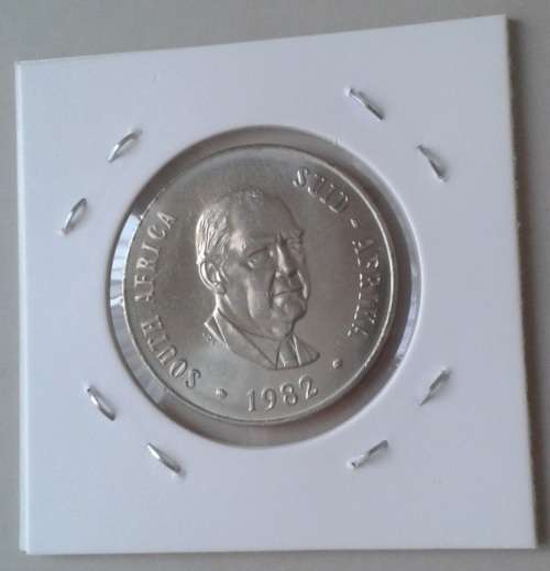 1982 Uncirculated nickel 50c (Pres.Vorster)