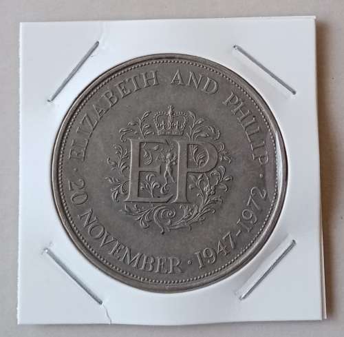 1972 Elizabeth and Philip silver wedding anniversary Crown