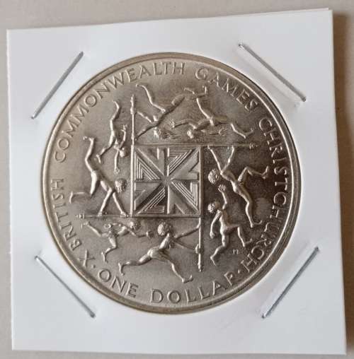 1974 New Zealand uncirculated one dollar (Commonwealth Games)