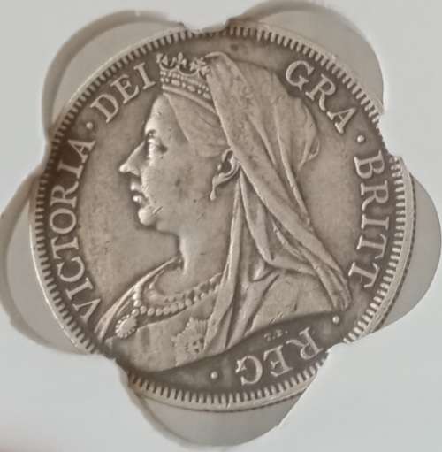 Nice 1901 British silver half crown SANGS VF30
