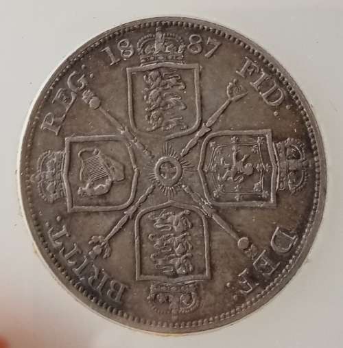 1887 British Double Florin graded XF40 by SANGS (Incorrectly labeled)