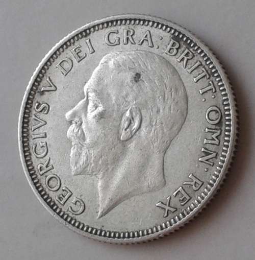 1926 British silver shilling in VF