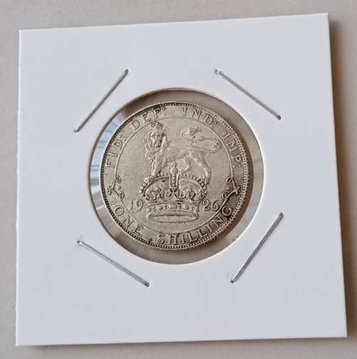 1926 British silver shilling in VF