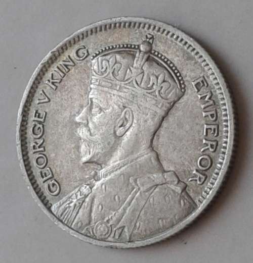 Scarcer 1934 Southern Rhodesia sterling silver sixpence in VF