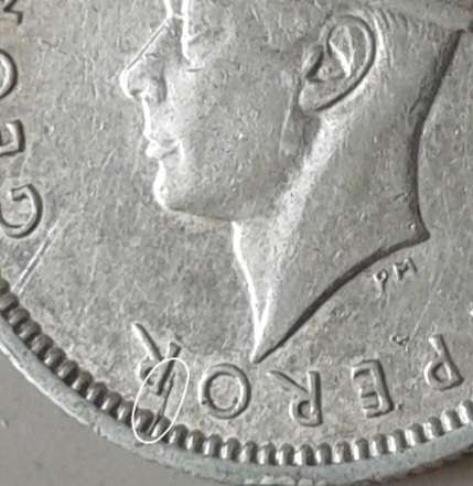 Scarce 1939 Southern Rhodesia sterling silver sixpence in XF