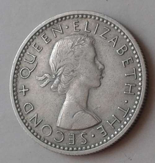 1962 Rhodesia and Nyasaland nickel sixpence