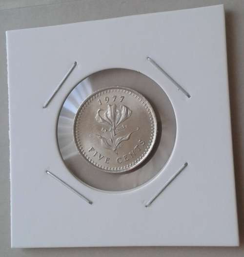 1977 Rhodesia uncirculated nickel sixpence