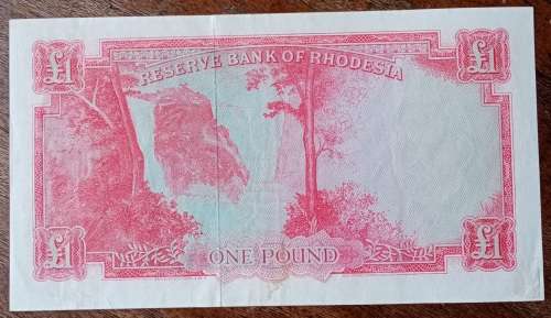 Nice 1964 Rhodesia one pound in AXF