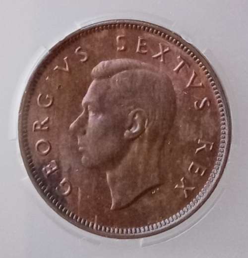 Nice 1952 union 1/2 penny SANGS MS62 RB