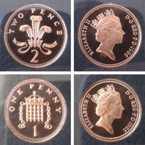 Beautiful 1986 British Royal Mint proof set