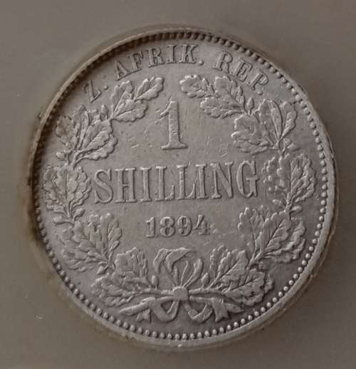 1894 ZAR Kruger silver shilling SANGS VF20