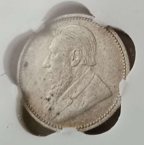 1896 ZAR Kruger silver sixpence SANGS XF40