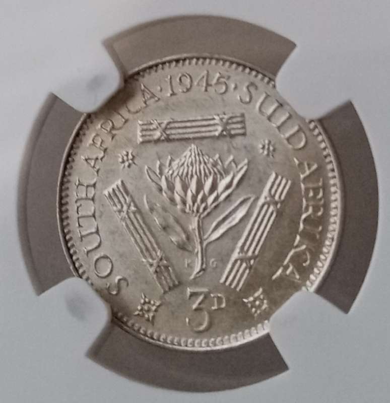 1945 Union silver tickey NGC Uncirculated Details