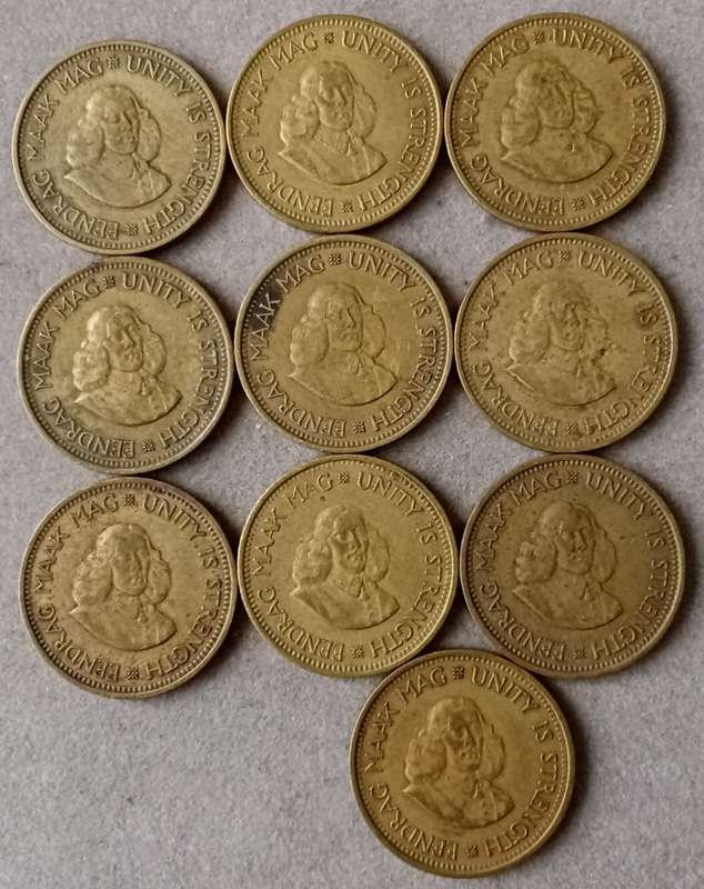 Lot of x10 republic 1/2c coins (1961)