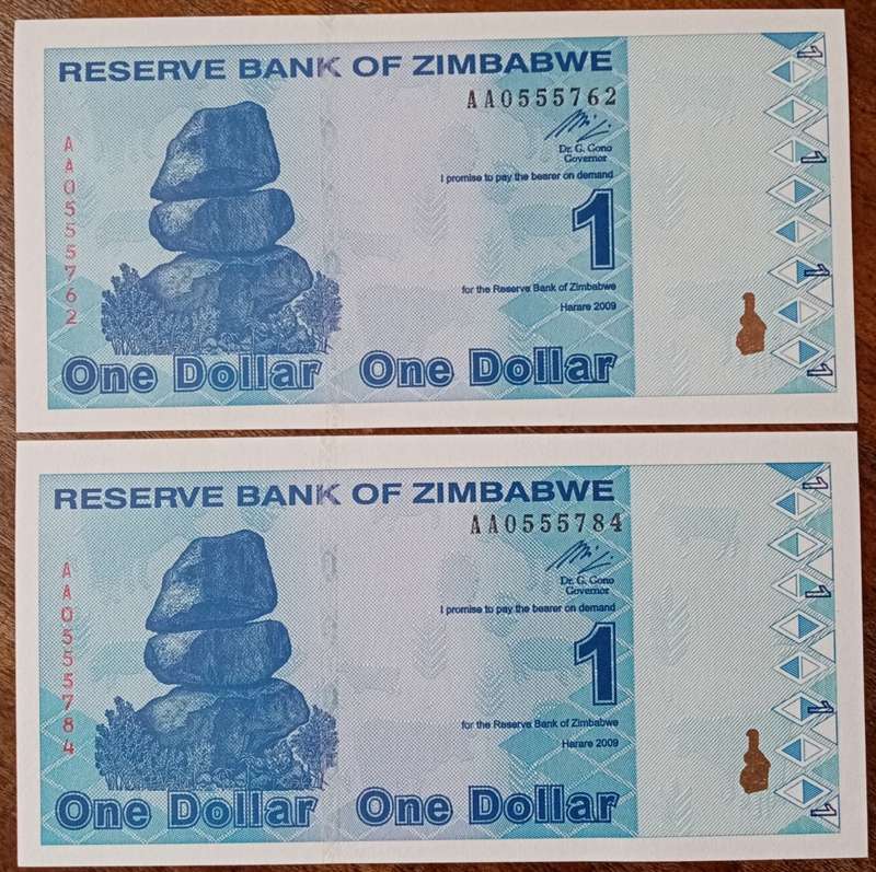 2009 Zimbabwe uncirculated $1