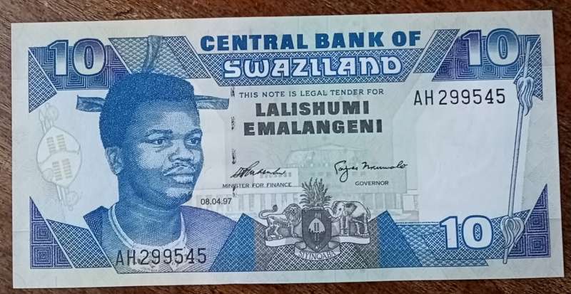 1997 Swaziland uncirculated 10 Emalangeni