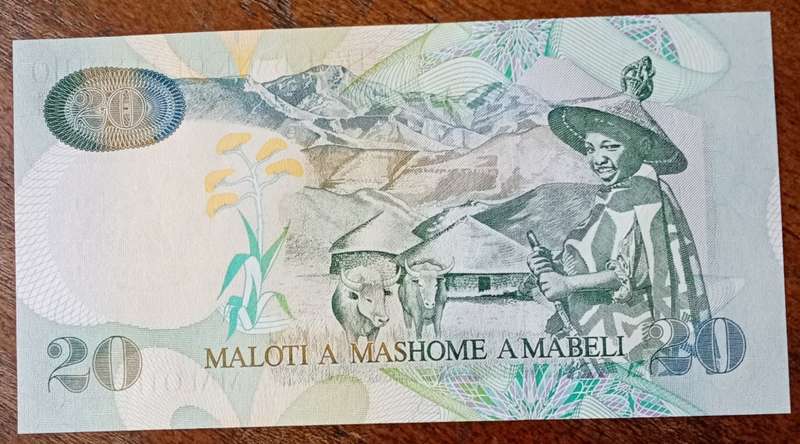 2001 Lesotho uncirculated 20 Maloti