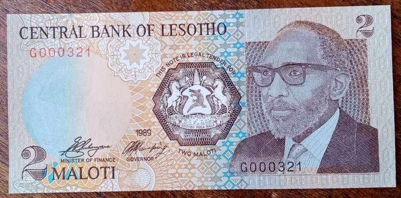 1989 Lesotho uncirculated 2 Maloti