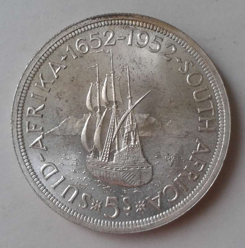 Nice 1952 Union proof silver 5 Shillings