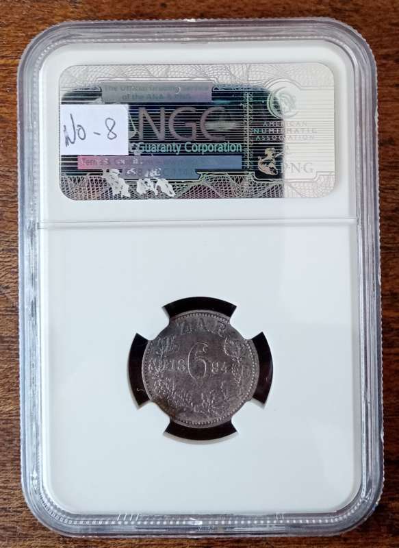 1894 ZAR Kruger silver sixpence NGC XF Details