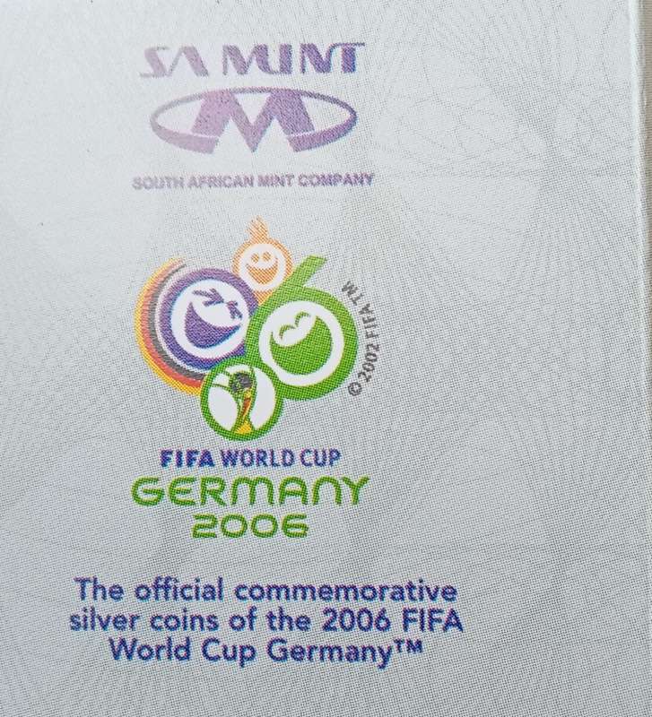 2005 Fifa World Cup  Germany proof silver 1oz R2 certificate