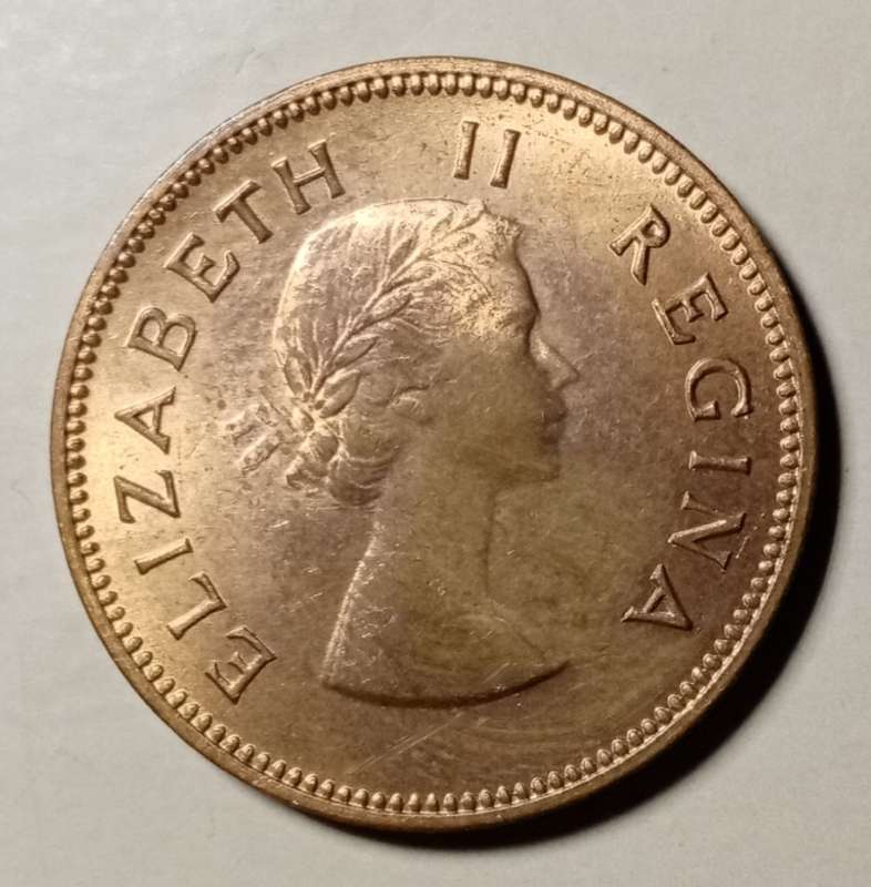Nice 1960 union brilliant uncirculated 1/2 Penny (last issue)
