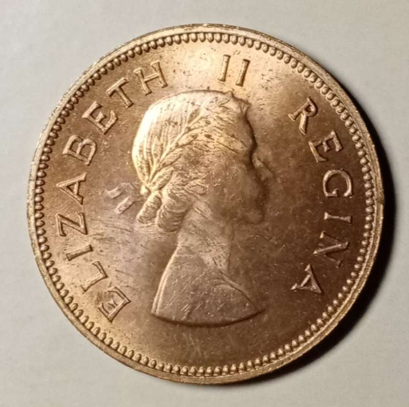 Nice 1960 union uncirculated 1/2 Penny (last issue).