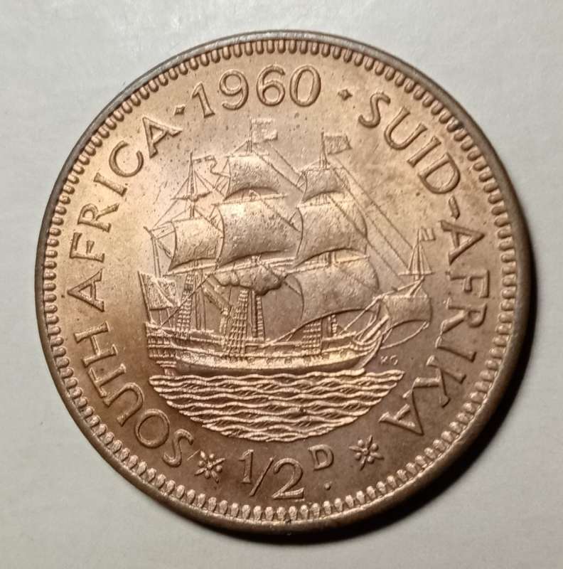 1960 Union uncirculated 1/2 Penny