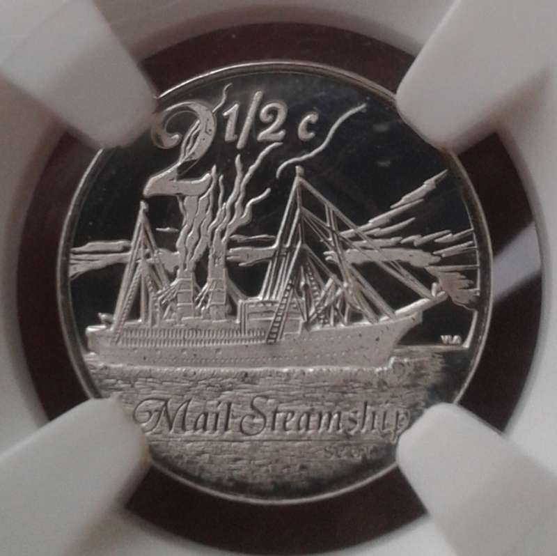 2010 Maritime History Flypress silver tickey NGC MS67 (Mail Steamship)