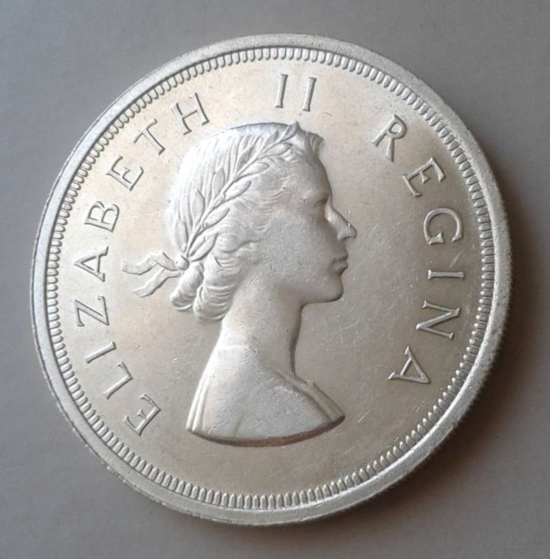 Nice 1957 union silver 5 Shillings (Proof Like)