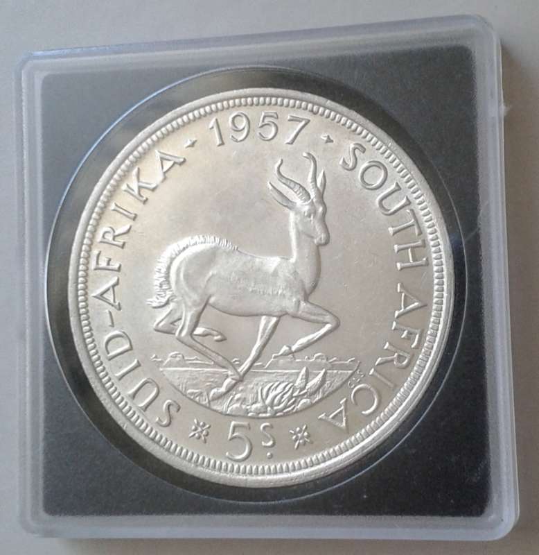 Nice 1957 union silver 5 Shillings (Proof Like)