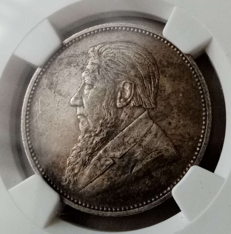 1896 ZAR Kruger silver 2 Shillings NGC XF40