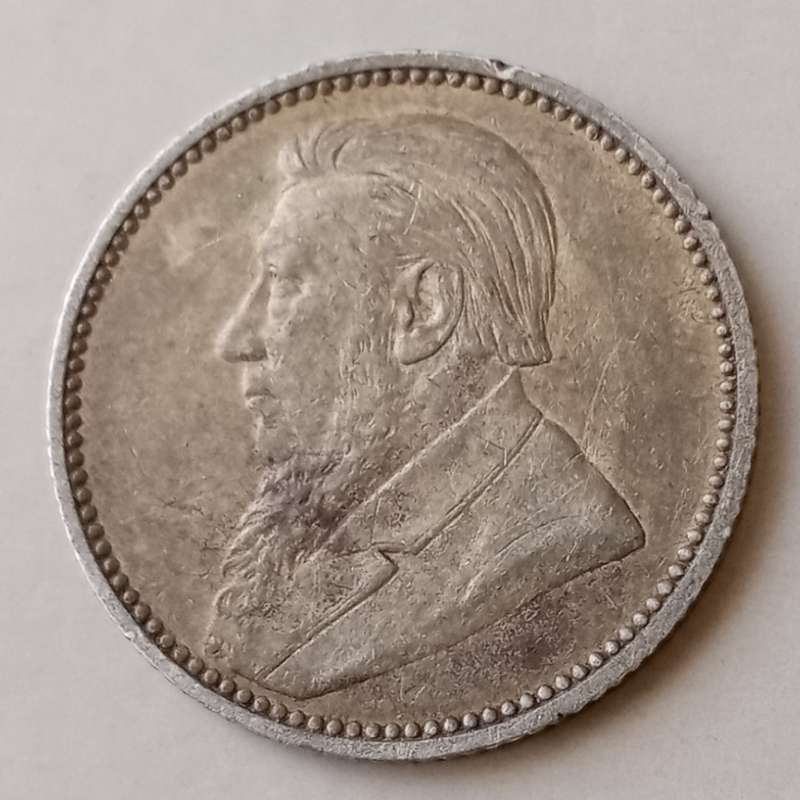 1896 ZAR Kruger silver sixpence
