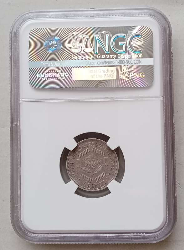1929 Union silver sixpence NGC AU Details (Nice coin)