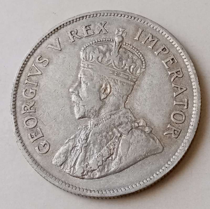 Scarce 1925 union silver 2 1/2 Shillings in VF+