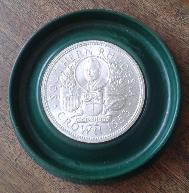 Uncirculated 1953 Southern Rhodesia silver crown in original container