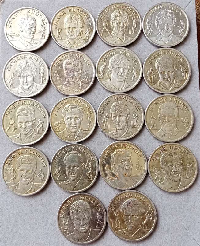 Complete 1992 Shoprite and Checkers cricket medal collection (18 medals)