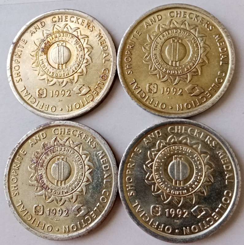Complete 1992 Shoprite and Checkers cricket medal collection (18 medals)