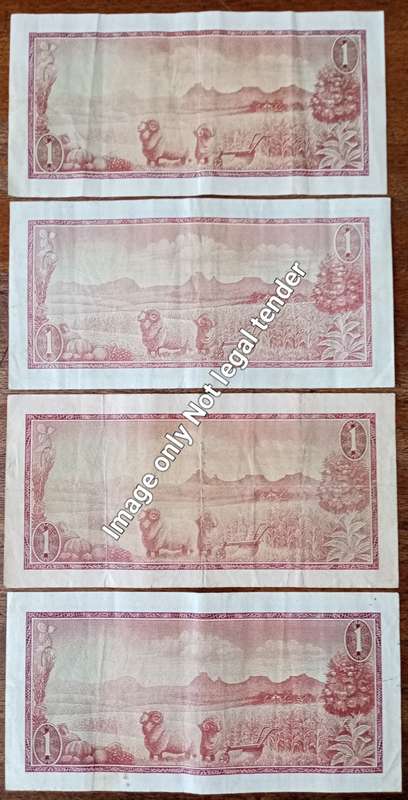 Lot of x3 T.W de Jongh R1 A notes and G.Rissik 1960`s R1