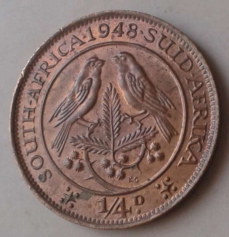 Encapsulated 1948 Union 1/4 Penny in high grade
