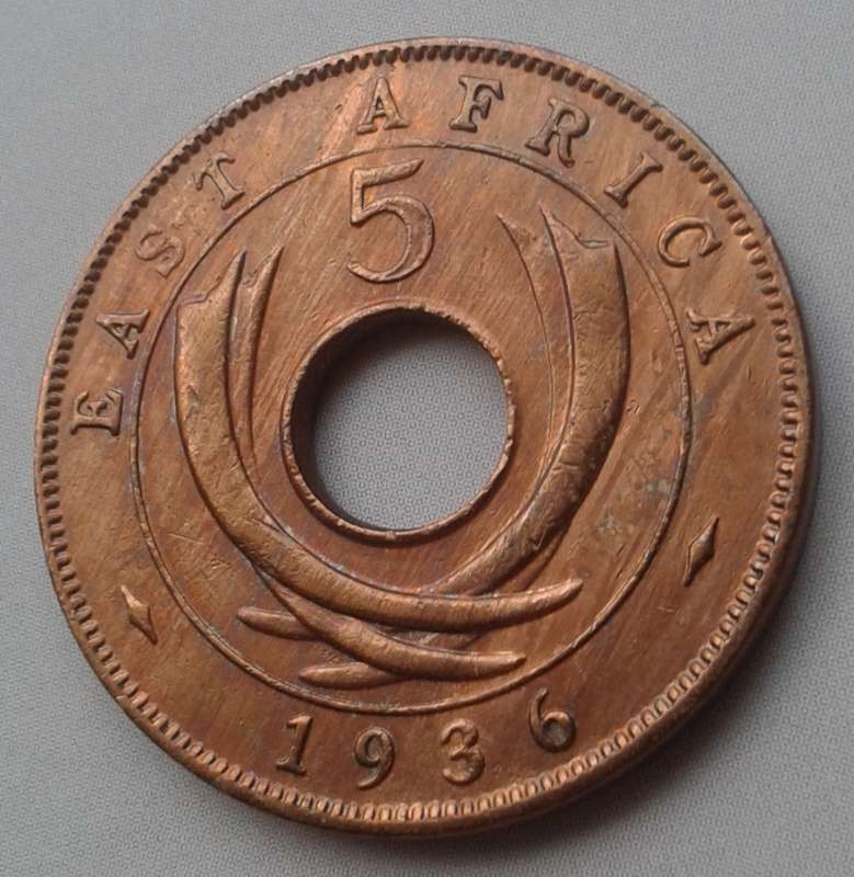 High grade 1936 East Africa 5c