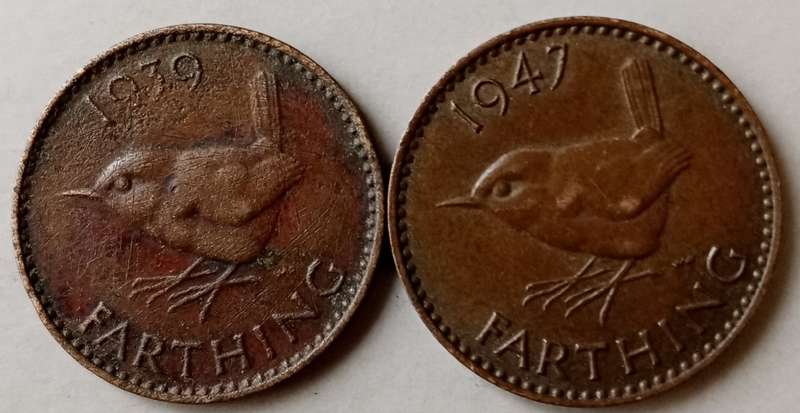 1939 and 1947 British farthing set