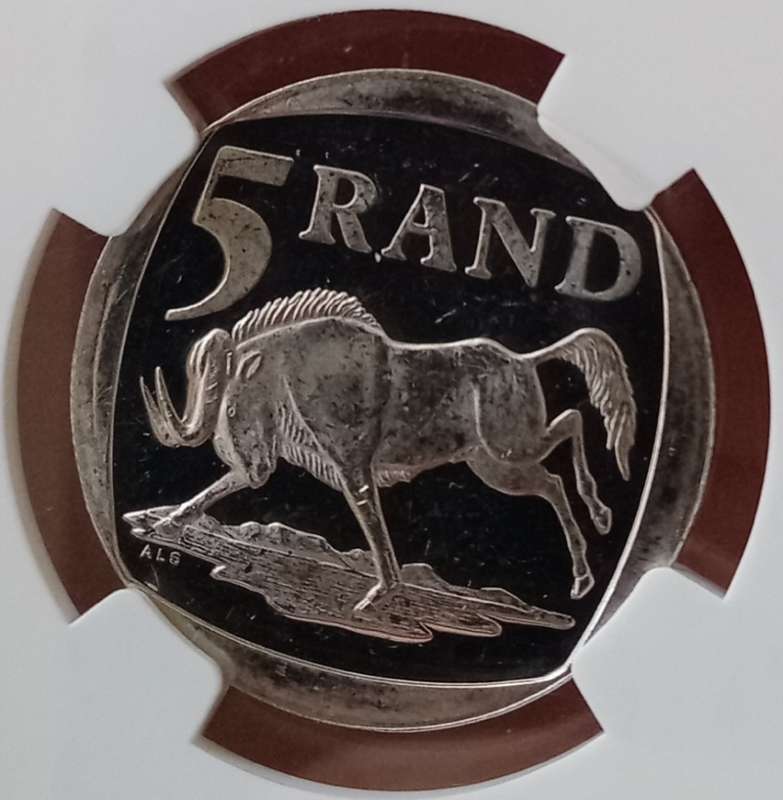 Scarcer grade 2000 Mandela R5 NGC graded PF62 Ultra Cameo (only 38)