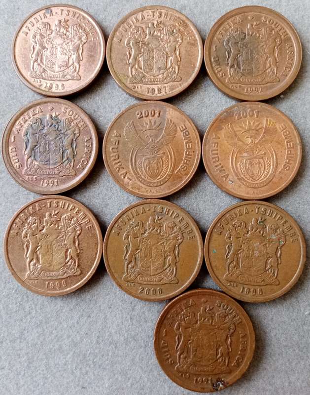 Lot of x10 republic 2c coins