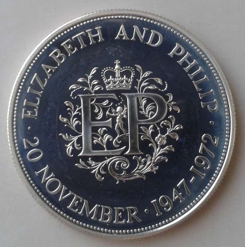 1972 Great Britain proof sterling silver crown (25th anniversary of the Queen)